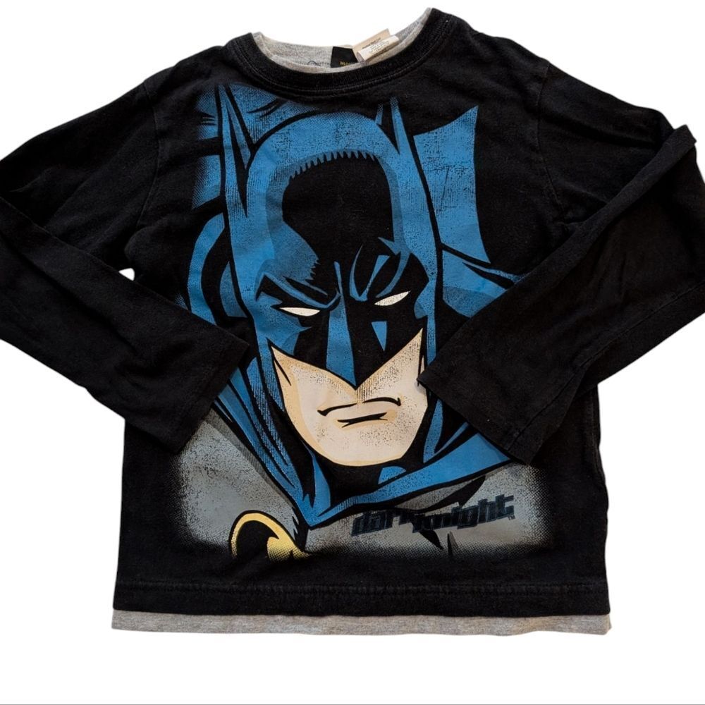 Batman Dark Knight DC‎ Comics Y2K Kids Long Sleeve Shirt Size 7